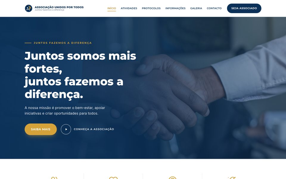 Site Associação Unidos por Todos